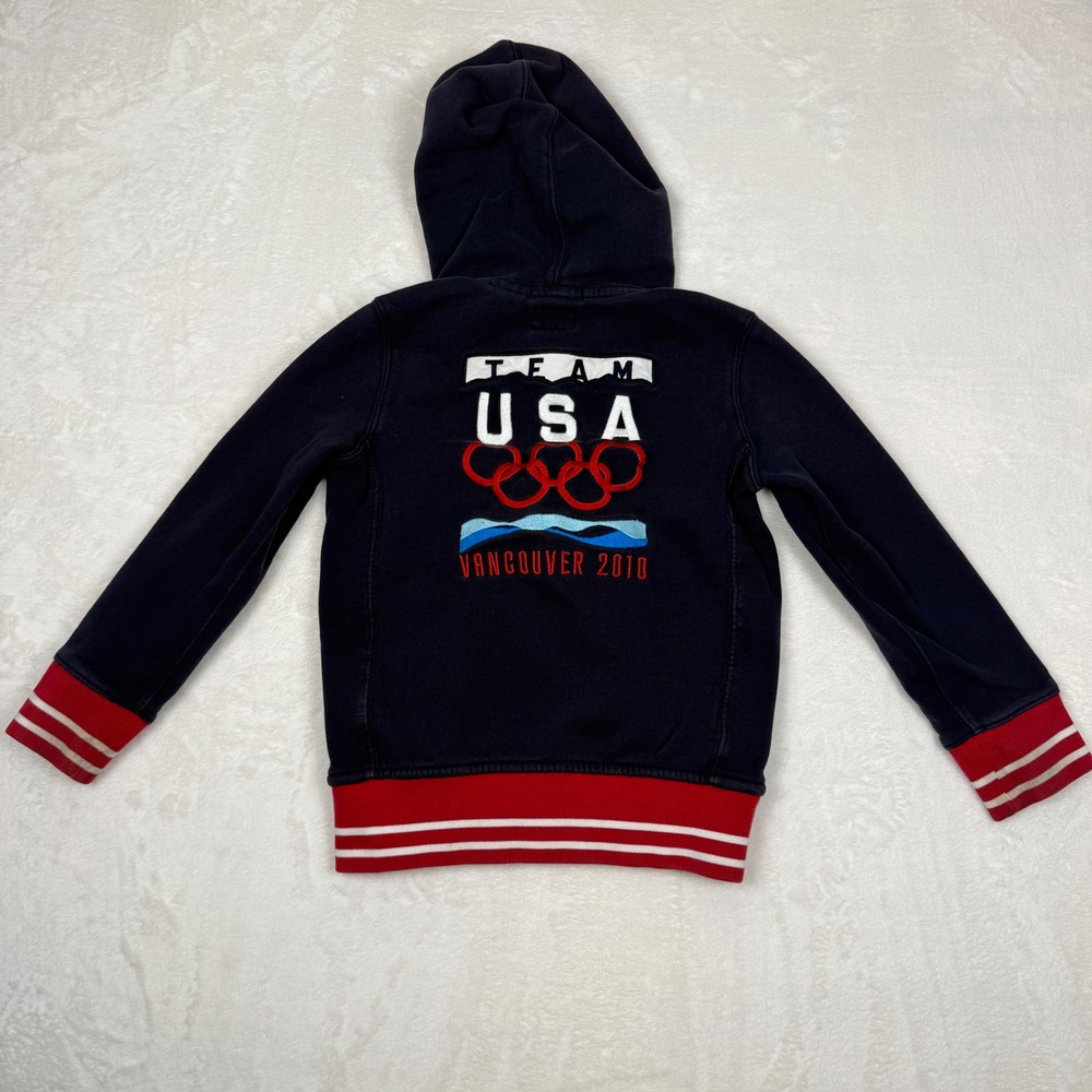 Ralph Lauren Team USA Olympic Vancouver 2010 Full Zip Hoodie Kids 6 Sportswear - Picture 6 of 8